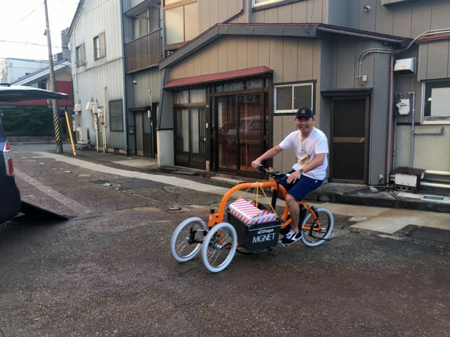 いざ乗ってみると笑顔