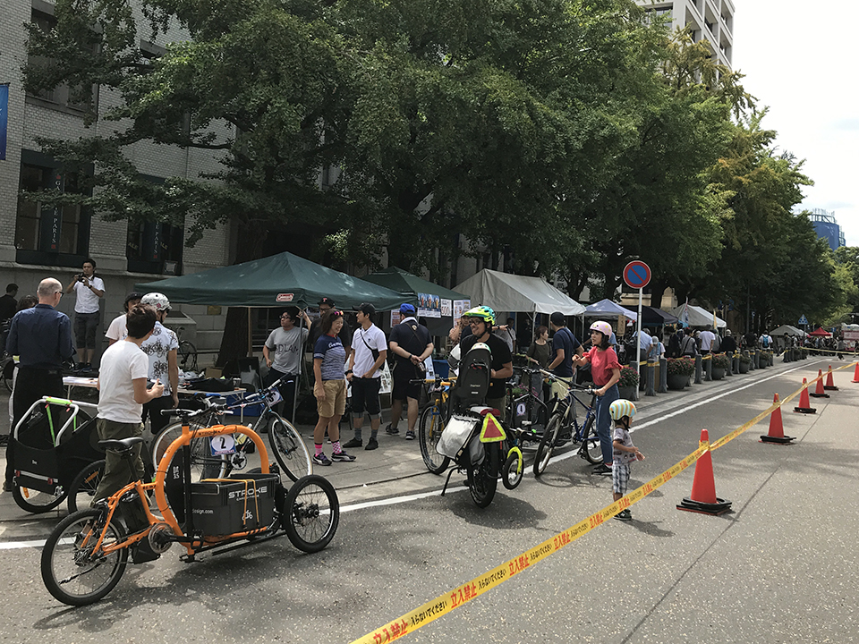 カーゴバイクレース@横浜カーフリーデー会場風景